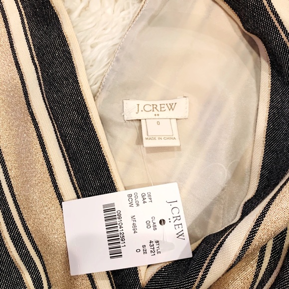 JCREW Factory double V striped Party dress - Picture 3 of 4